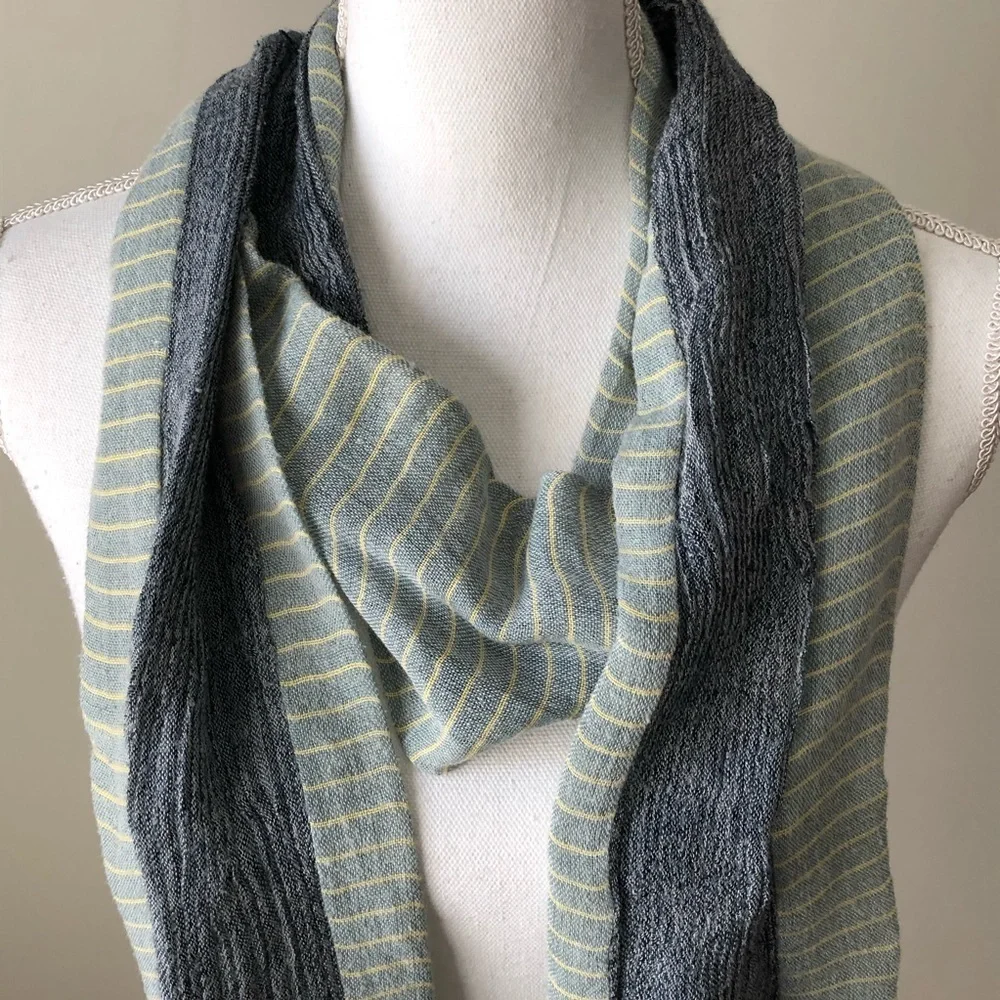 Striped Fringe Wrap Scarf